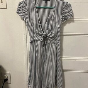Lulus Summer Striped Blue and White Dress